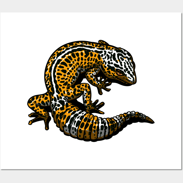 Leopard Gecko Lizard Wall Art by underheaven